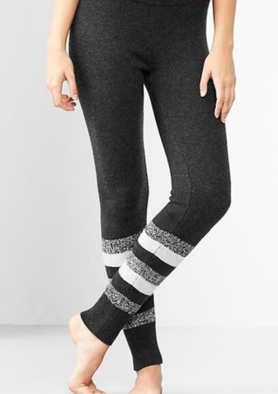 Gap Body Women's Gray and Black Sweater Leggings Size X-Small